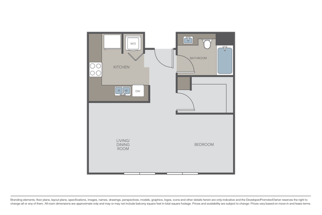 Studio • 1 Bath
3D Tour 473 floor plan